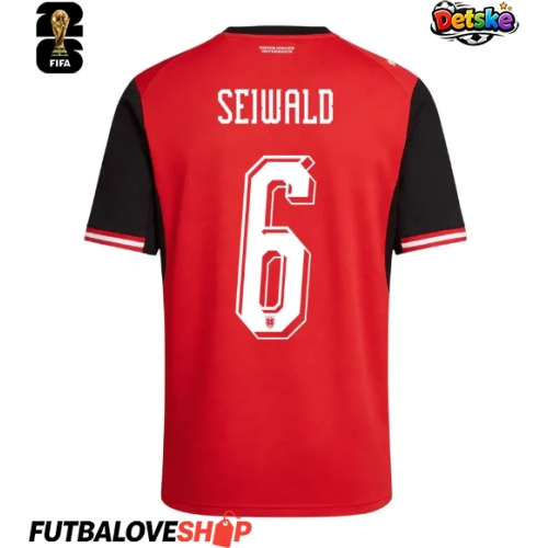 Dres Rakúsko Nicolas Seiwald #6 Domáci pre deti MS 2026 Krátky Rukáv (+ trenírky)
